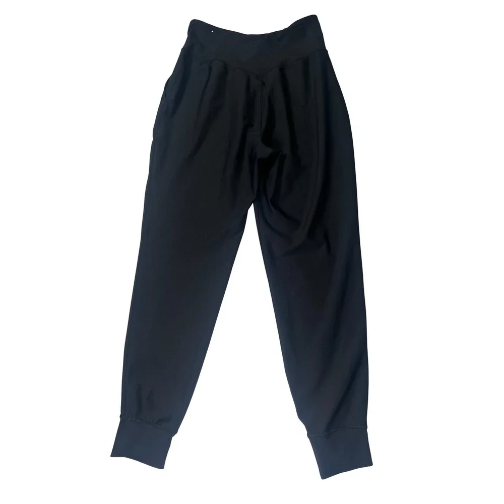 Old Navy Active Powersoft High Rise Jogger Leggings Black Large Pockets - Picture 2 of 4